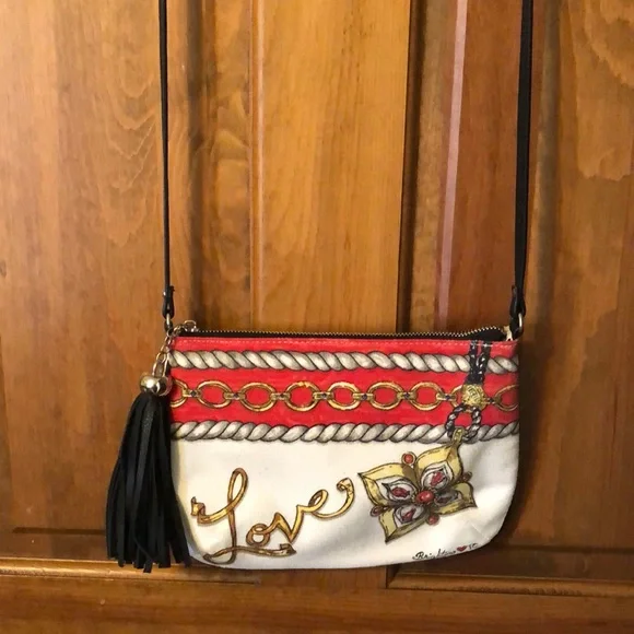 Brighton Glitter and Glow Crossbody Bag with tassel - Picture 2 of 8